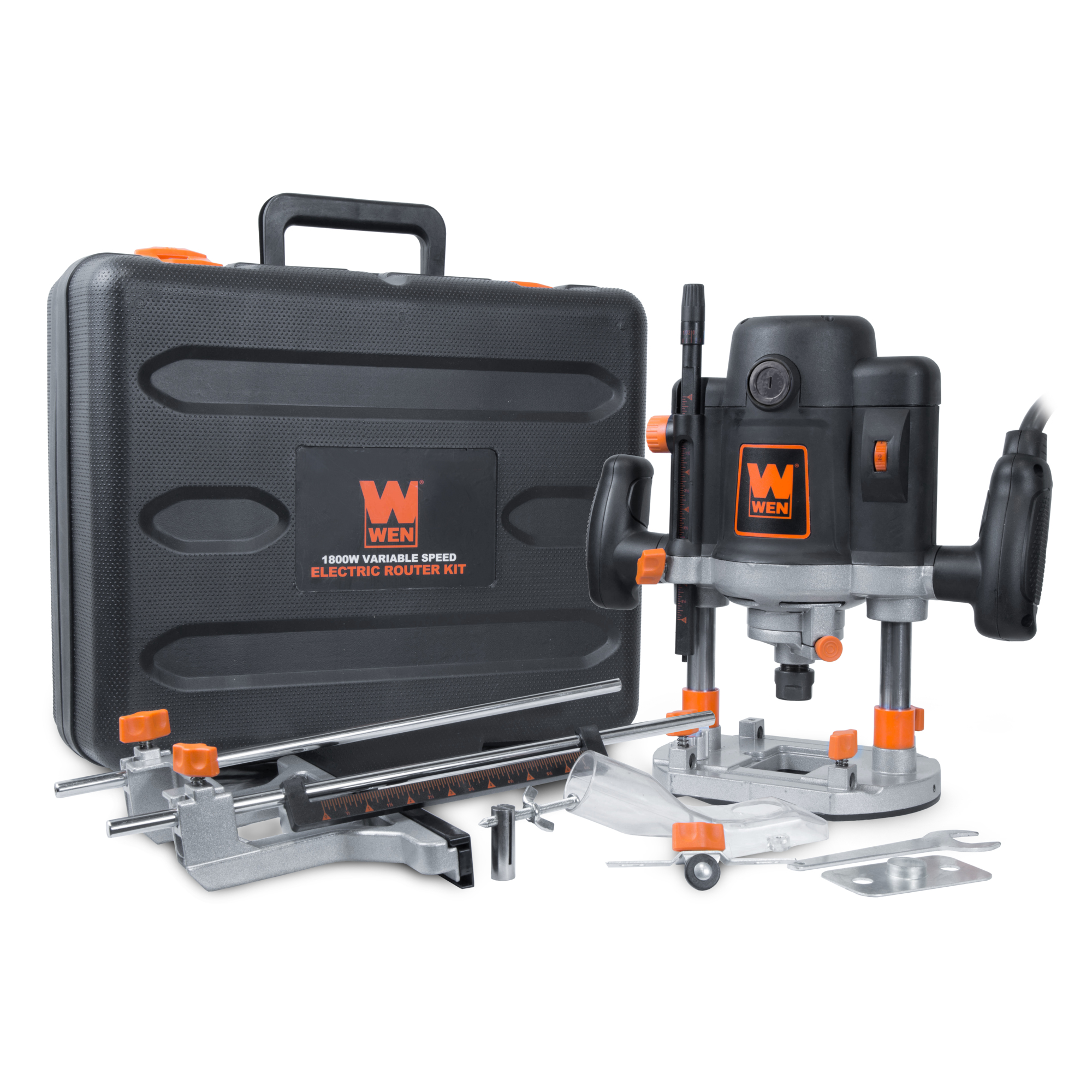 WEN Variable Speed Plunge Woodworking Router Kit - 15 Amps, 8,000-23,000 RPM, Soft Start, Model# RT6033